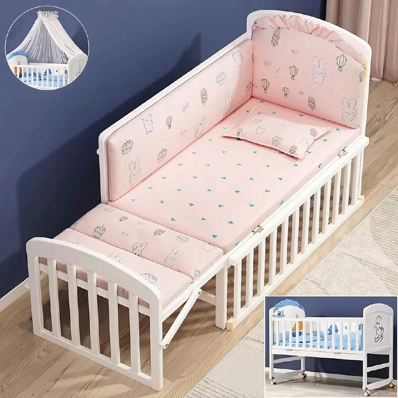 Convertible Wooden Baby Bed — Converts into a Toddler Bed