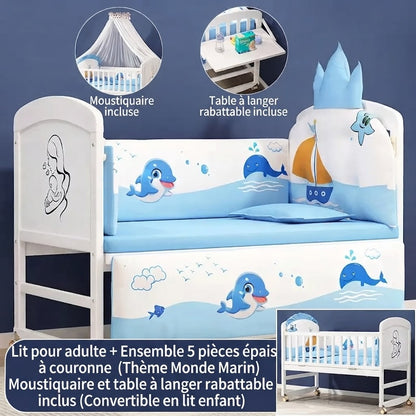 Cuna de madera evolutiva — Se transforma en cama infantil