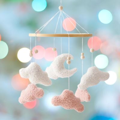 Mobile en Bois Bébé - WoodenCribBell™ - Nuages - Bébé N'chira