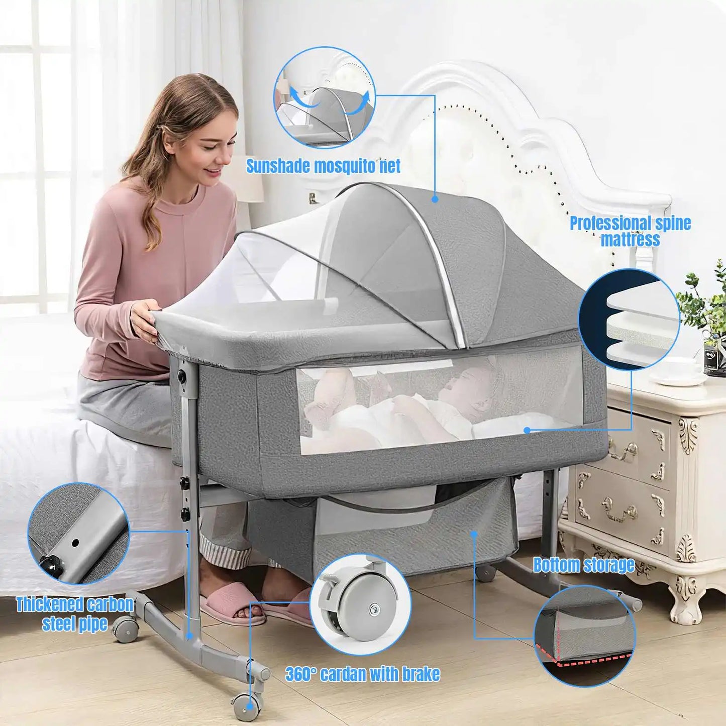 Lit bébé 3-en-1 - confort et sécurité pour bébé