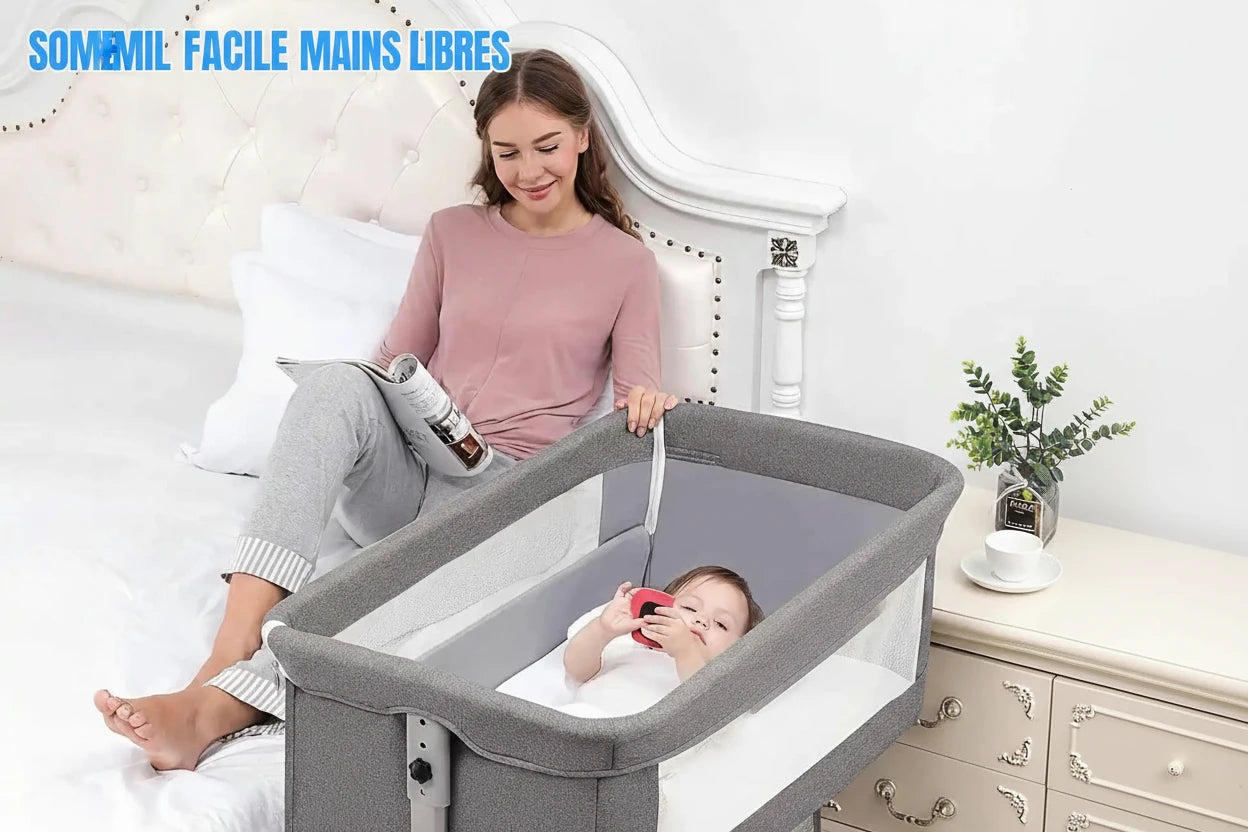 Lit bébé 3-en-1 - hauteur réglable 4 niveaux