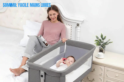 Lit bébé 3-en-1 - hauteur réglable 4 niveaux