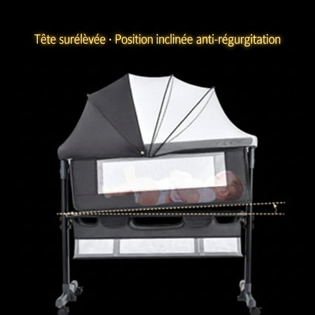 Lit bébé modulable - connexion sécurisée au lit adulte