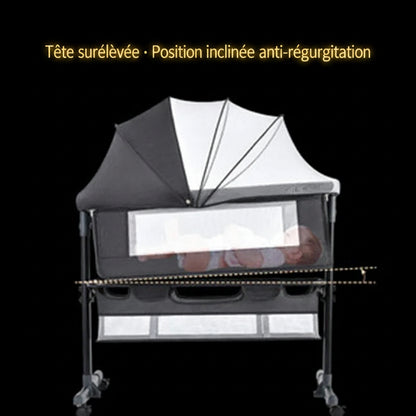Lit bébé modulable - connexion sécurisée au lit adulte