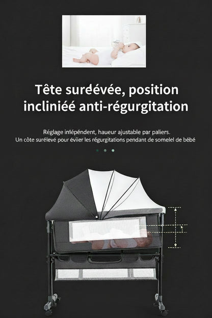 Lit bébé modulable - bébé confortablement installé