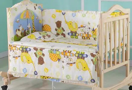 Cuna de Madera Maciza Mecedora Automática 1,2m — Sin Pintura