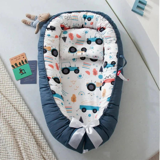 Berceau Bébé - NidPortableBébé™ - Voiture Bleue - Bébé N'chira