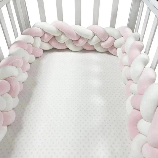 Tour de Lit Bebe - CozyKnot™ - Rose Blanc - Bébé N'chira