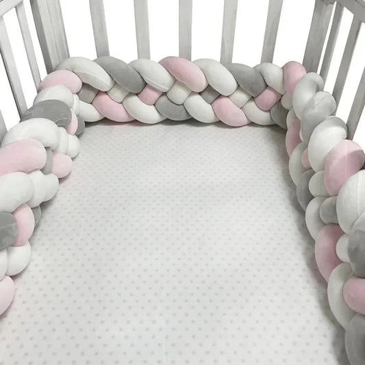 Tour de Lit Bebe - CozyKnot™ - Rose Gris - Bébé N'chira